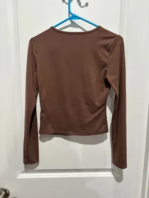 Brown long sleeve shirt, Sz S thumbnail 2