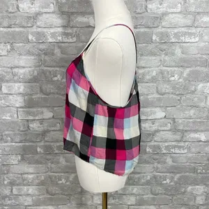 Wilfred Pink and Black Plaid Menton Blouse Tank Top thumbnail 2
