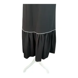 Pearl by Lela Rose Black Drop Waist Mini Dress Mock Neck XS thumbnail 4