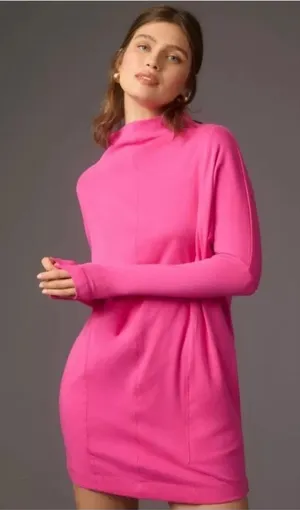 Daily Practice Anthropologie Pink Dress long sleeve mock neck‎ thumbnail 1