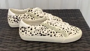 Madewell sidewalk splatter paint calf hair sneakers women’s size 8 thumbnail 1