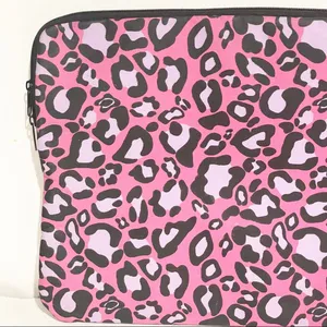 Pink Leopard Animal Print Spotted Full Zip Laptop‎ Case thumbnail 3