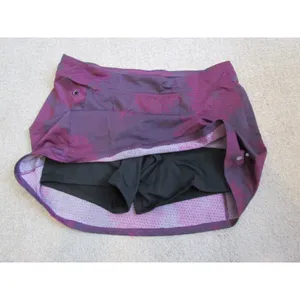 L.L.Bean Active Skort Size M Purple Floral Athletic Tennis Golf Hiking 50+ UPF thumbnail 3
