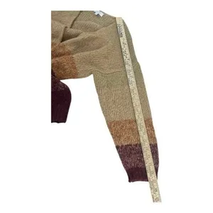 Lucky Brand Brown Ombre Dye Oversize Open Cardigan In Rust Wool Blend Size M thumbnail 9