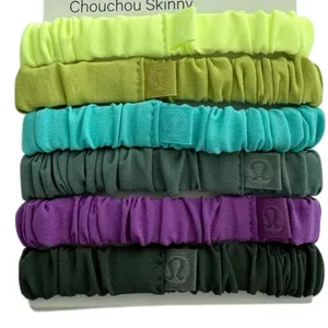 Lululemon Skinny Scrunchie 6 Pack Smoked Spruce / Moonlit Magenta / Tidewater... thumbnail 3