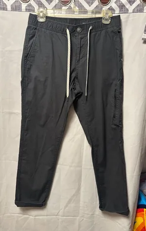 Vuori Women's Ripstop Pants In Charcoal Size Small Drawstring Stretch Cotton thumbnail 1