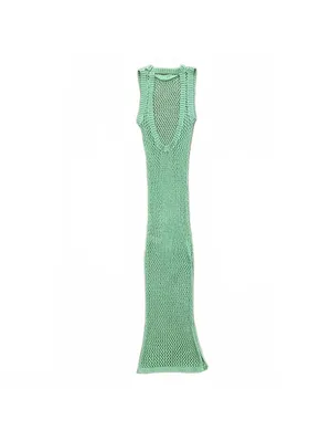 Beach Riot Holly Maxi Dress Cover Up Crochet Open Knit Sleeveless Patina Green M thumbnail 5