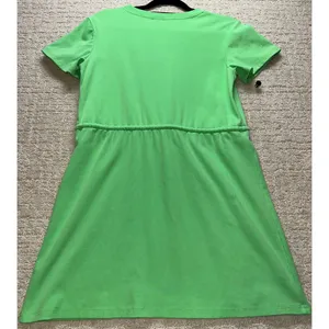 Pink Lily Mint Green Round Neck Casual Cotton Dress Cap‎ Sleeve Size S Tie Waist thumbnail 7