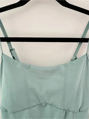 PINK Victoria's Secret Sage Green Active Romper One Piece Shorts thumbnail 2