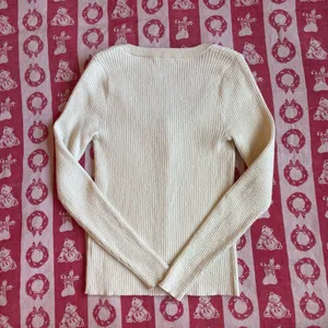 Madewell Scoopneck Cardigan Sweater in cream cotton blend XS thumbnail 6