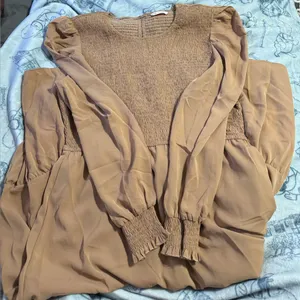 Khaki Maxi Dress Tan Size XXL thumbnail 1