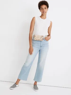 Madewell Wide-Leg Cropped Slim-Fit Jeans AN325 Size 30 thumbnail 3