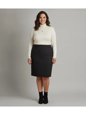 Old Navy Womens Plus 2X Black Straight Pencil Skirt Wardrobe Basic thumbnail 5
