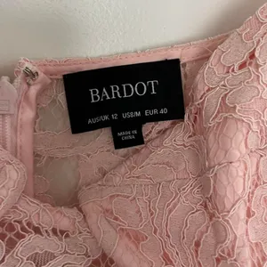 Bardot Danni Lace corset waist mini dress with frill hem in soft pink lace M thumbnail 6