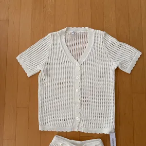 Princess Polly Beach Day white crochet knit top and shorts set thumbnail 3