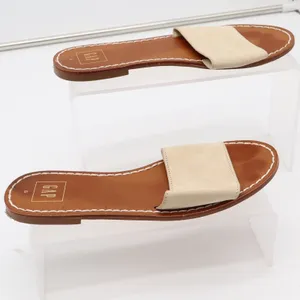 Gap Womens Flat Slide Sandals Iconic Khaki Brown Minimalist Slip On Size 6 thumbnail 4