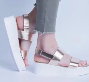 Metallic Flatforms Gold Size 7.5 thumbnail 1