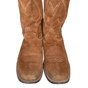 Stetson Tan Brown Suede Leather Boots 7 Western Classic Snip Toe Handmade Mexico thumbnail 4
