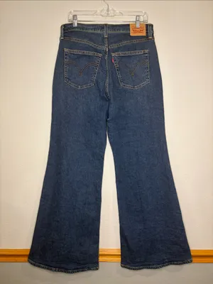Levi’s Ribcage Bell denim jeans highest rise stretch 32 thumbnail 6