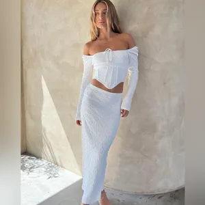 SABO Shelton Off Shoulder Corset Top White Size Small‎ Coquette Bridal thumbnail 8