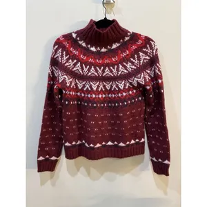 American Eagle Womens Fair Isle Pullover Sweater Size XS Wool Mock Neck thumbnail 6