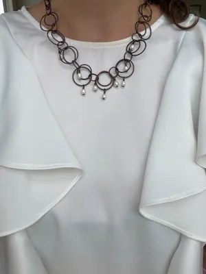 Earrings and Necklace Set Brown thumbnail 3