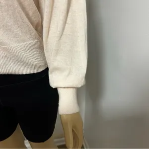 Camaieu V-Neck Button Front Cardigan Balloon‎ Sleeve Lightweight Knit Sweater thumbnail 3
