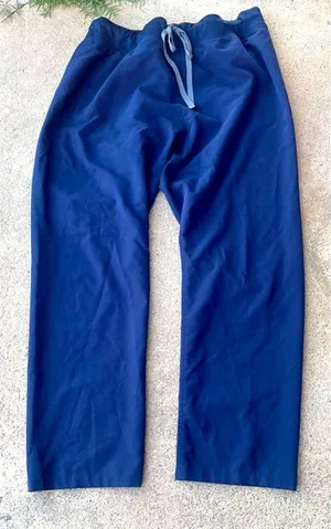 Figs Technical Collection Women’s Large Blue Navy Pants Gray Ties size xl thumbnail 1