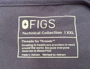 FIGS Catarina One Pocket Scrub Top Size XXL Navy Blue thumbnail 3