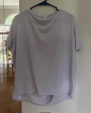 Light Blue Lululemon Short Sleeve Tank thumbnail 1