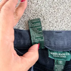 Lauren Jeans Co RL Jeans Women‎ 12 Dark Wash High Rise Straight Denim Normcore thumbnail 10