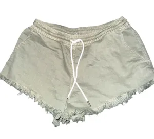 Aerie Women's Drawstring Waist Raw Hem Shorts DM9 Olive Green Size S thumbnail 1