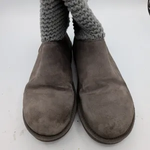 UGG Shaina Cardy Grey Knit Suede Mid Calf Boots Womens 10 1012534 thumbnail 3