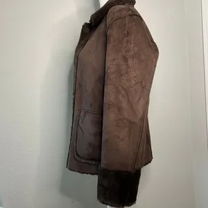 Brandon Thomas Reversible Suede Fur Jacket Women’s Small S Brown with Pockets thumbnail 8