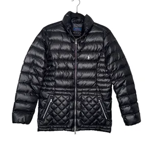 Polo Ralph Lauren Puffer Jacket Women Medium Black Excellent Down Quilted Coat thumbnail 1