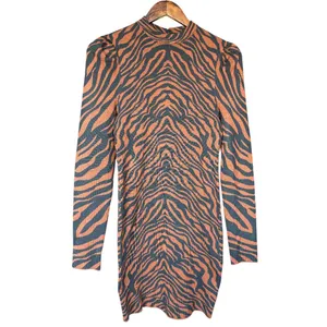 Jealous Tomato Long Sleeve Tiger Bodycon Sweater‎ Dress Sz M thumbnail 3