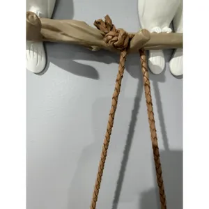 ibBan Anthropologie Beaded Boho Hobo Tote Shoulder Fringe Western Bag P thumbnail 4