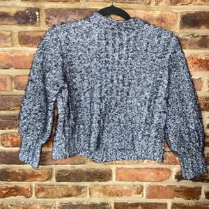 Madewell Grey Cable Knit V-Neck Cropped Cardigan Sweater Women's Size Medium thumbnail 8