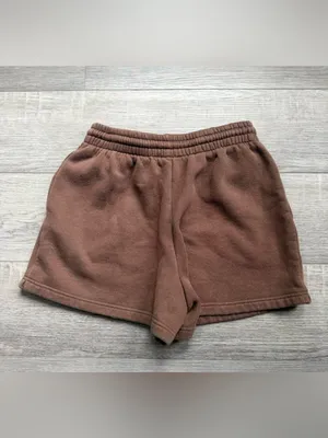 White Fox Boutique Fleece Lounge Shorts Brown Size L EUC thumbnail 7