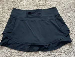 Athleta Stealth TruCool Skort Laser Cut Athletic Tennis Golf Running Black L thumbnail 3