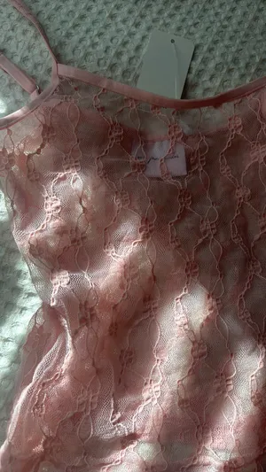 Urban Outfitters NWT Out From Under Lovella Sheer Lace Cami pink thumbnail 3