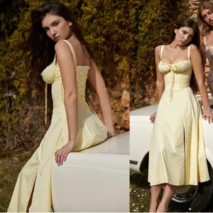 NWOT HOUSE OF CB 'Carmen' Buttercup Bustier Corset Yellow Sundress Sz XS thumbnail 6