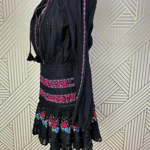 MISA Los Angeles Manuela‎ Dress Black Embroidered thumbnail 8