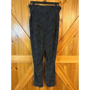 Express Ankle High Rise Black White Dress Pants Belted Front Pockets Size 4R (89 thumbnail 6