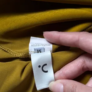 Commense mustard yellow green satin effect cutout backless strap tie maxi dress thumbnail 6