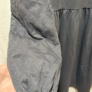 Maurices Gray Quilted Sleeves Sweatshirt Dress women’s L NWT thumbnail 4