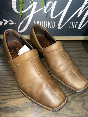 Born Kinney Brown Leather Slip-On Heeled Loafer Booties Size 9 thumbnail 14