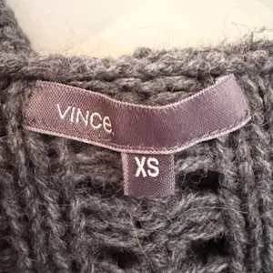 Vince Cable Knit‎ Hooded Wool Alpaca Sweater Women's XS Gray Chunky Boho Hippie thumbnail 3