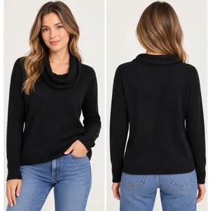 Joie 100% Cashmere Cowl Neck Sweater Black Long Sleeve Women's Size Small thumbnail 2