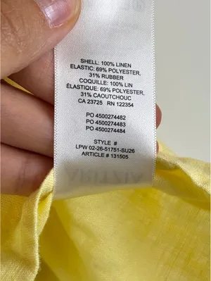 Aritzia Sunday Best Rivette Linen Shorts Lemonade Yellow 100% Linen Medium thumbnail 6